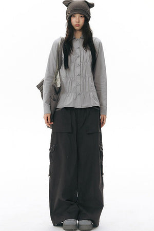 Pleated Front Shirt