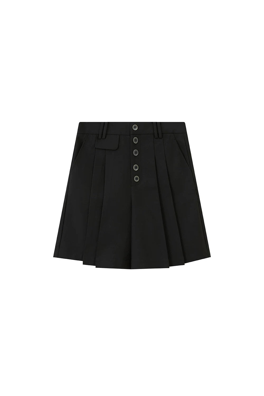 Pleated Gray Shorts