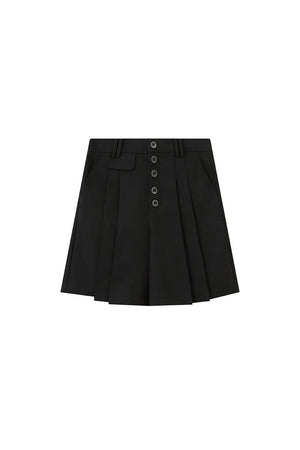 Pleated Gray Shorts