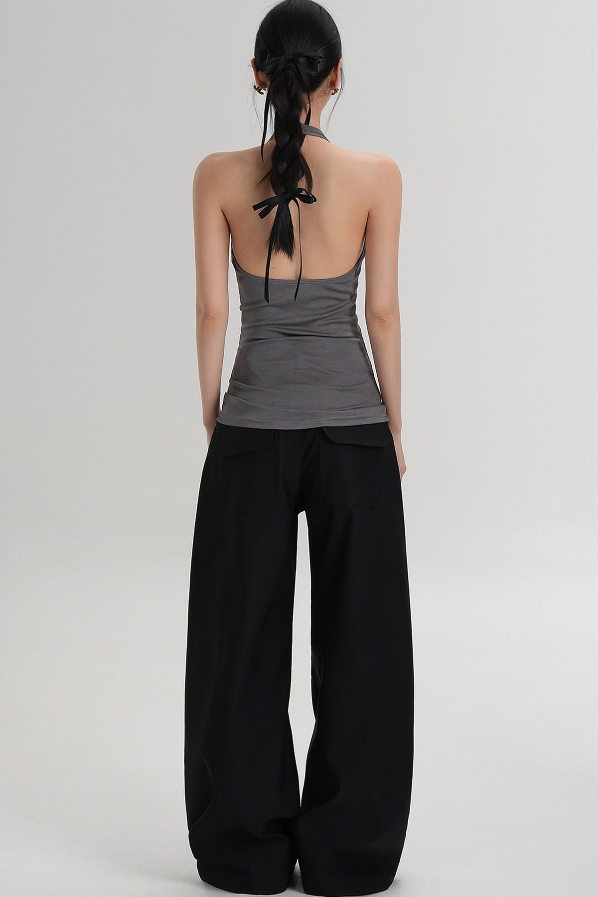 Pleated Halter Neck Top