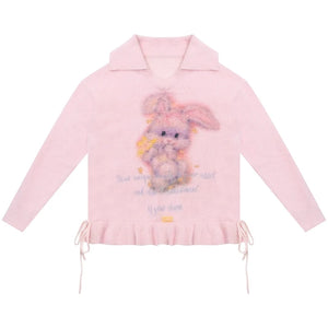 Pleated Hem Drawstring Sweater