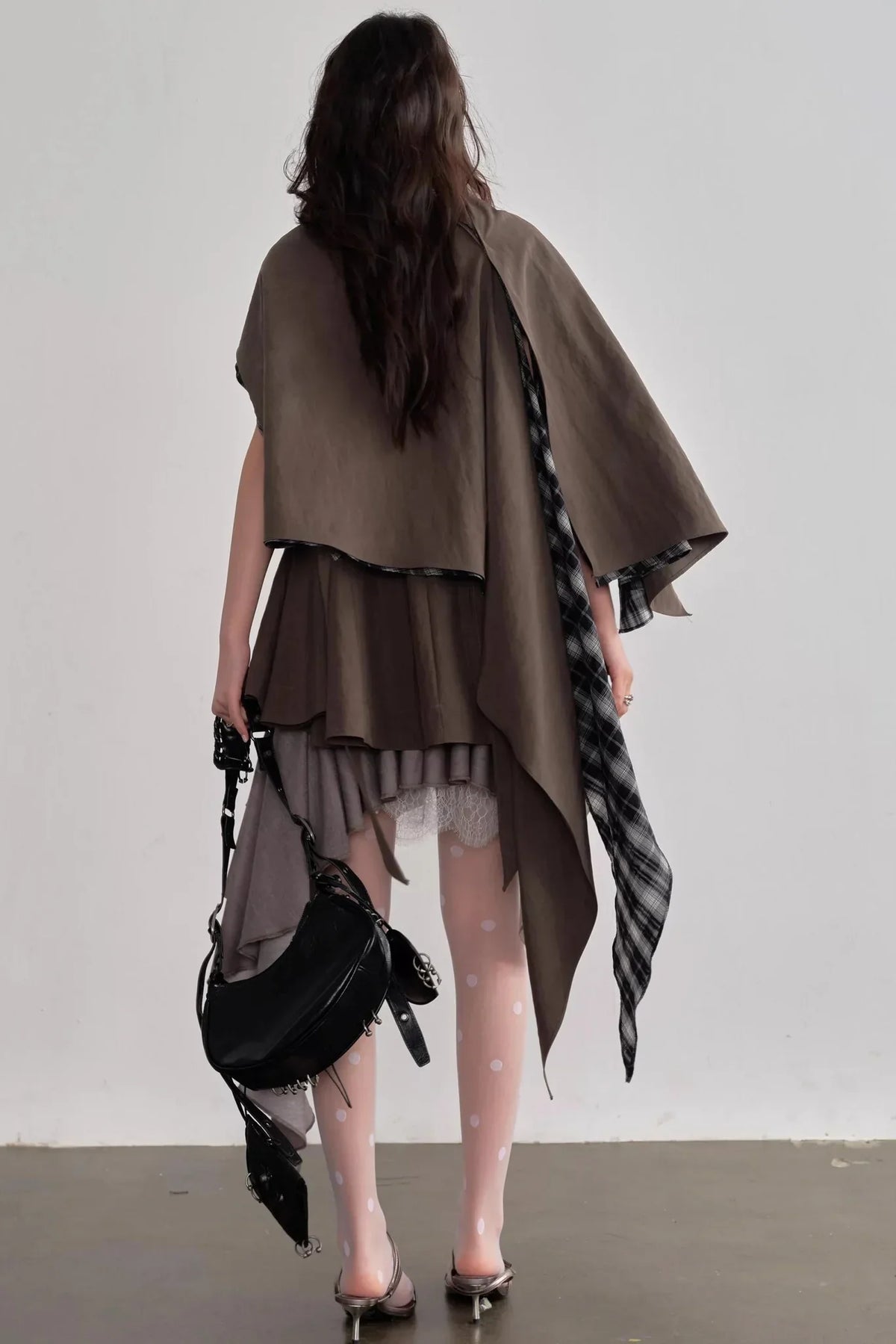Pleated Linen Lace Skirt