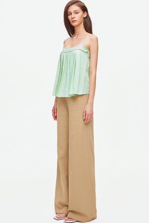 Pleated Lyocell Linen Camisole