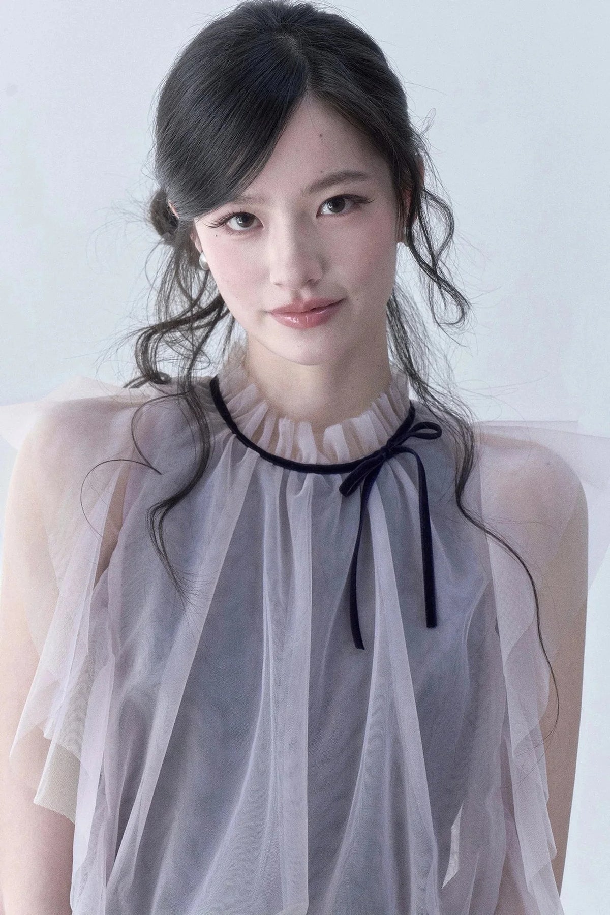 Pleated Mesh Patchwork Dress