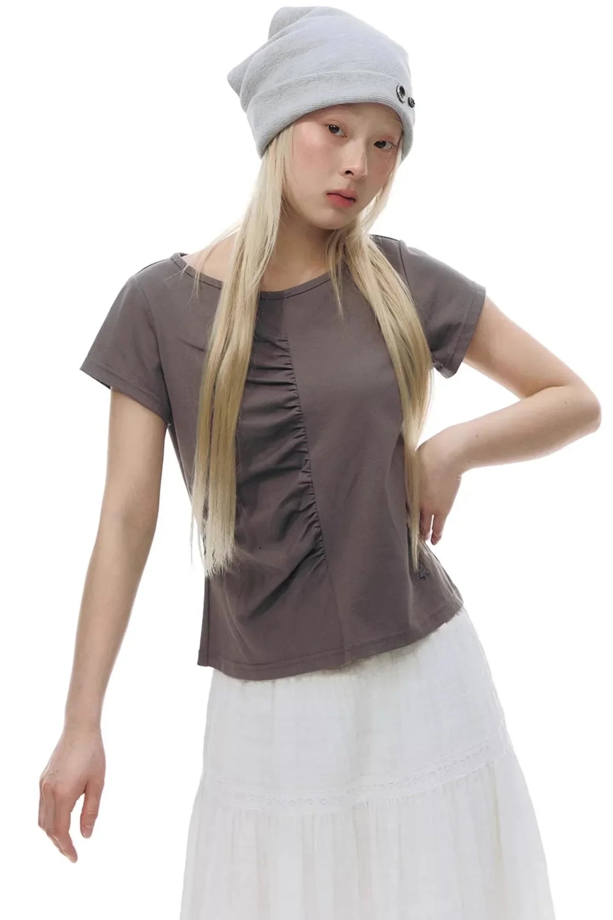 Pleated Pure Cotton Top