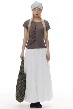 Pleated Pure Cotton Top