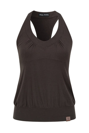 Pleated Racerback Halter Top