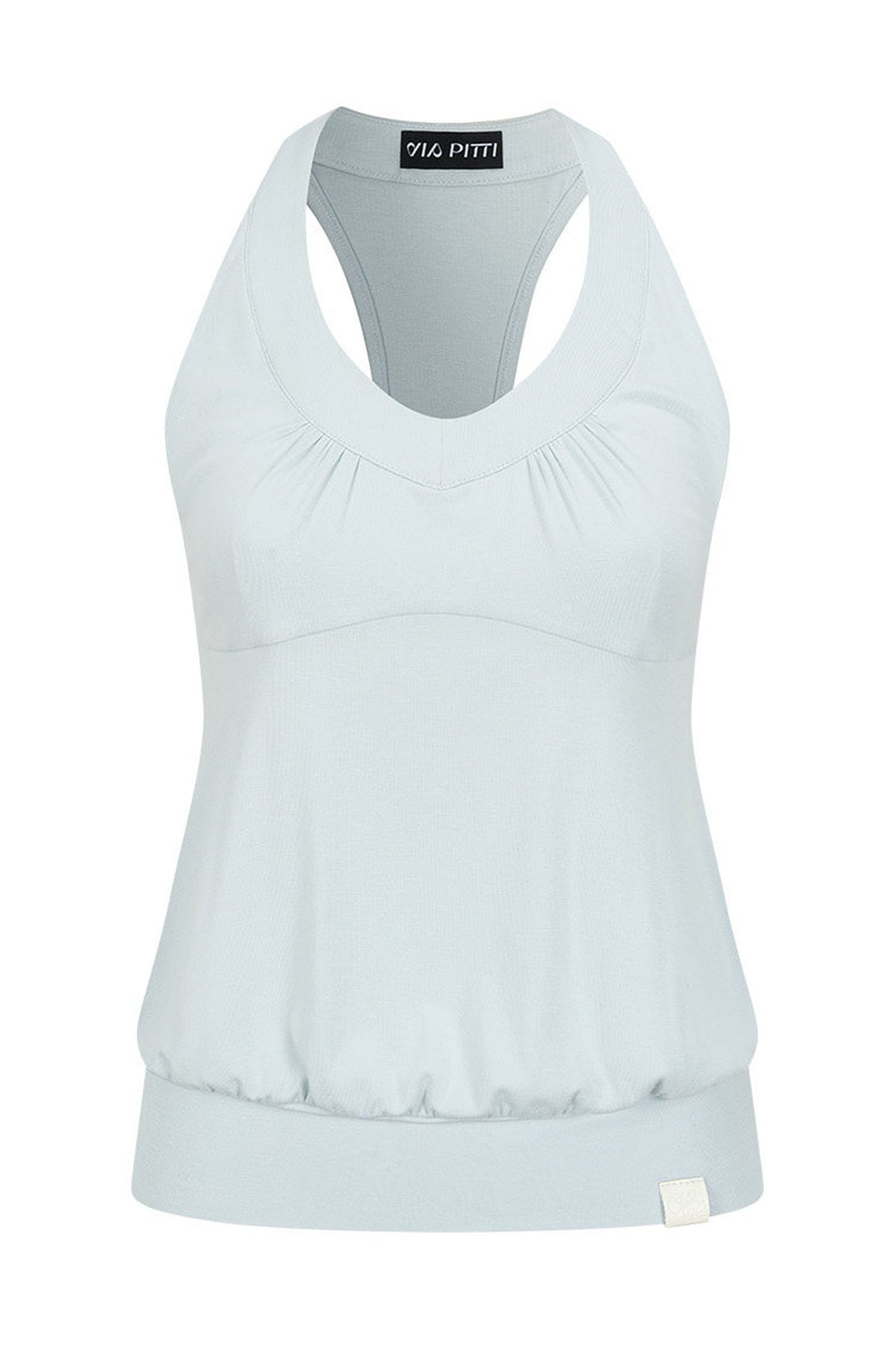 Pleated Racerback Halter Top