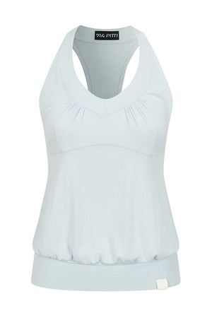 Pleated Racerback Halter Top