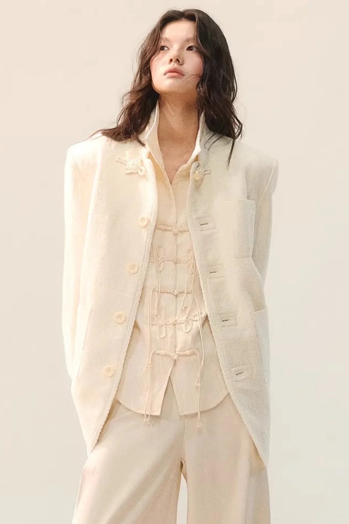 Pleated Shadow Elegance Blouse