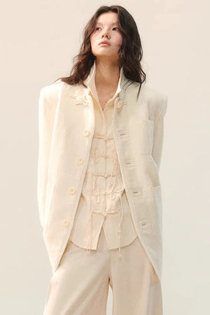 Pleated Shadow Elegance Blouse