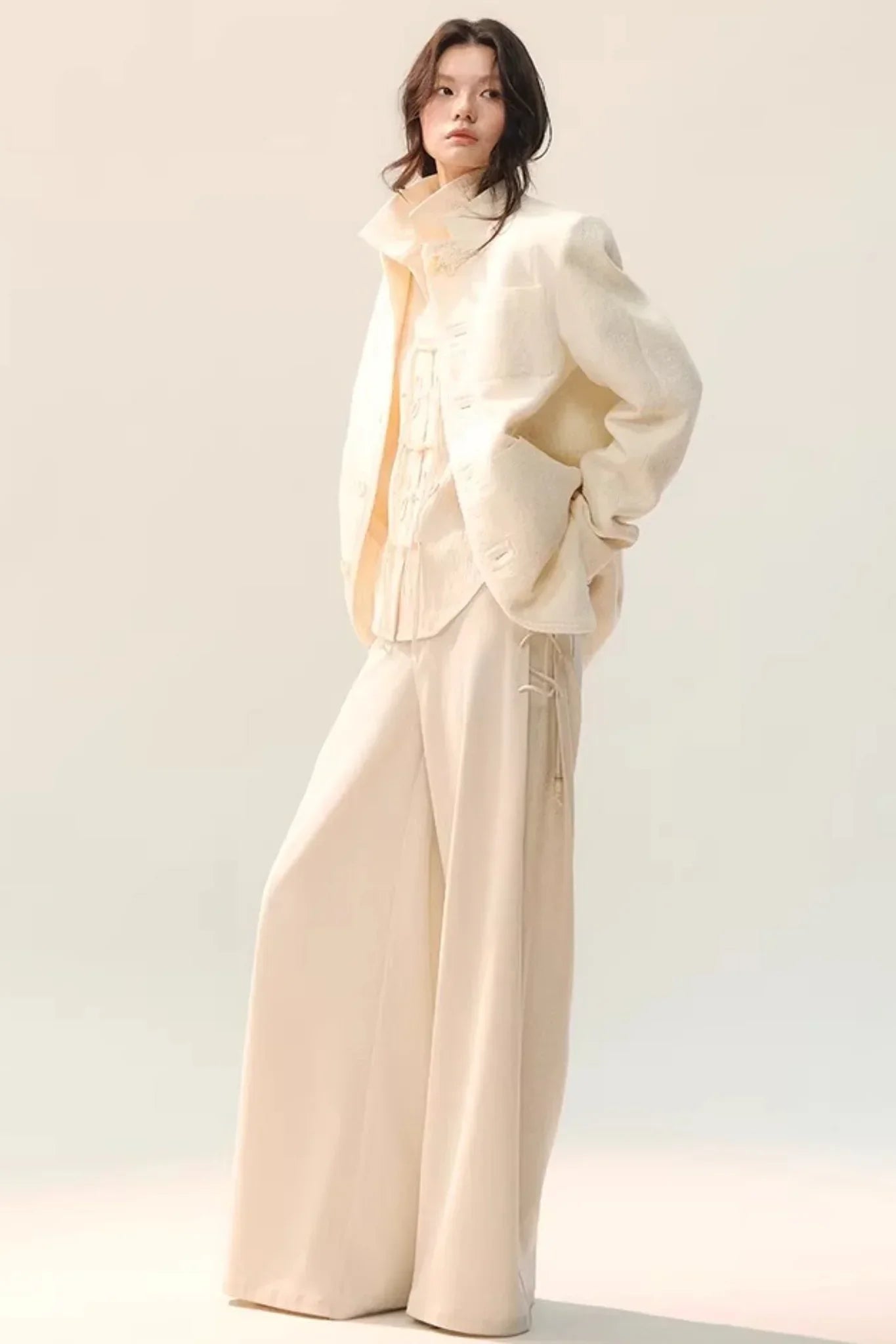 Pleated Shadow Elegance Blouse