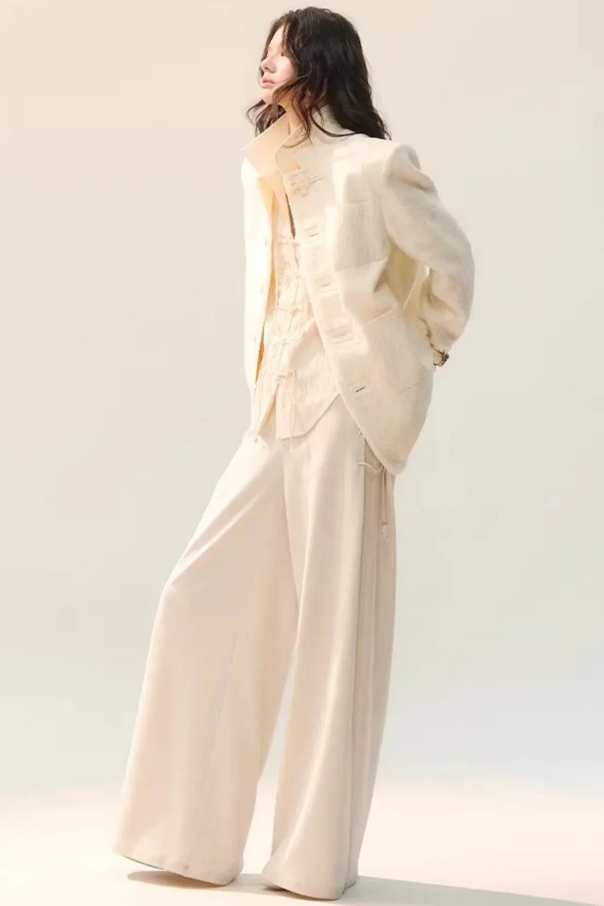Pleated Shadow Elegance Blouse