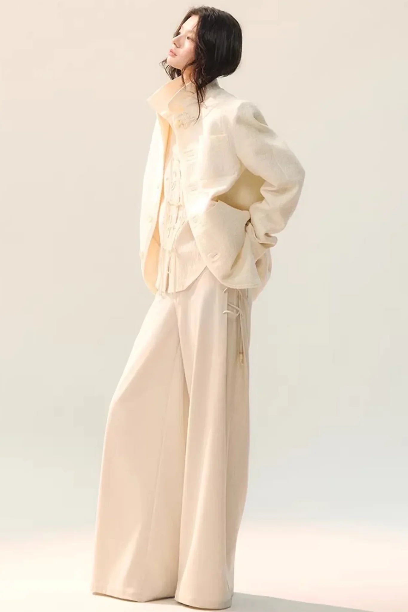 Pleated Shadow Elegance Blouse