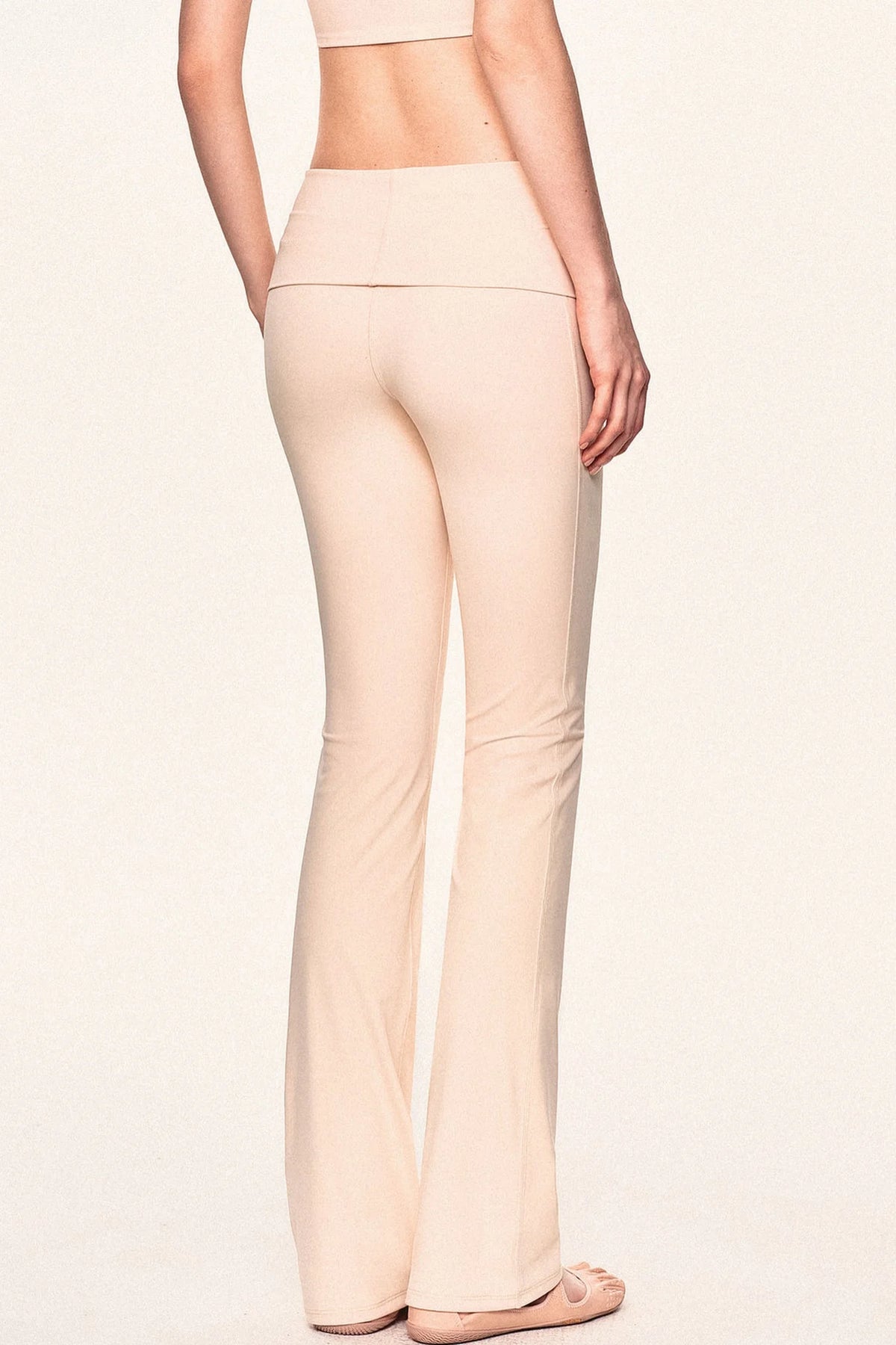 Pleated Tassel Halter Top and Flared Pants Set-Up