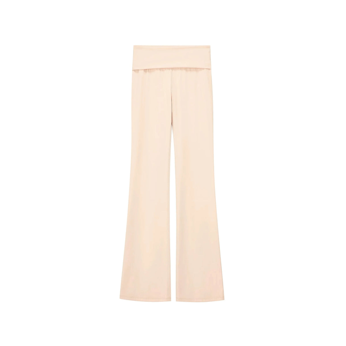 Pleated Tassel Halter Top and Flared Pants Set-Up