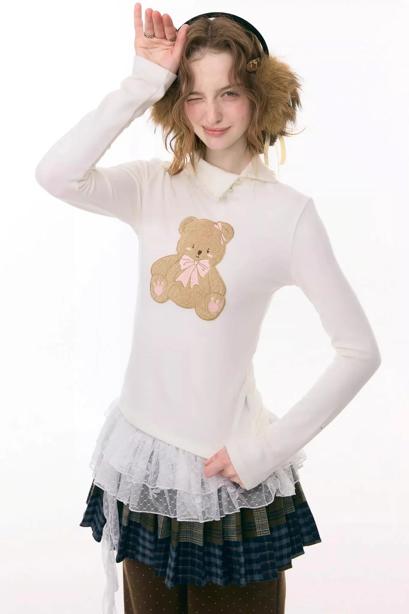 Plush Bear Knitted Base Shirt