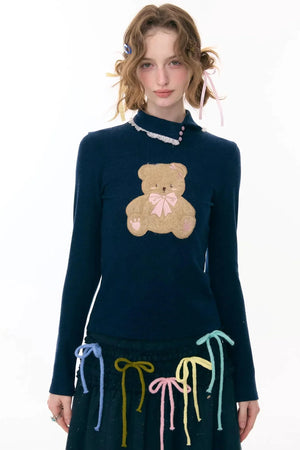 Plush Bear Knitted Base Shirt