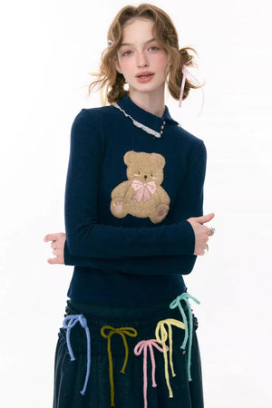 Plush Bear Knitted Base Shirt