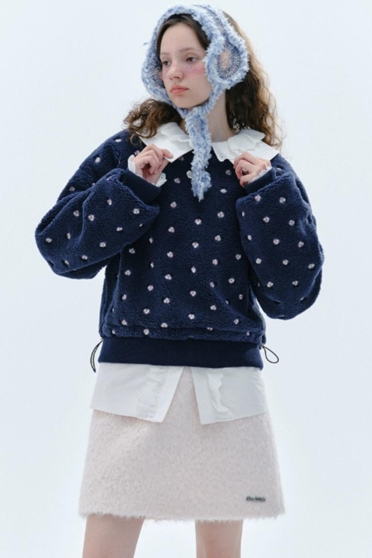 Plush Retro Check Skirt