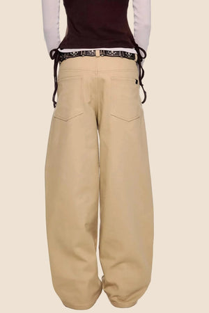 Pocket Design Retro Denim Pants