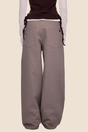 Pocket Design Retro Denim Pants