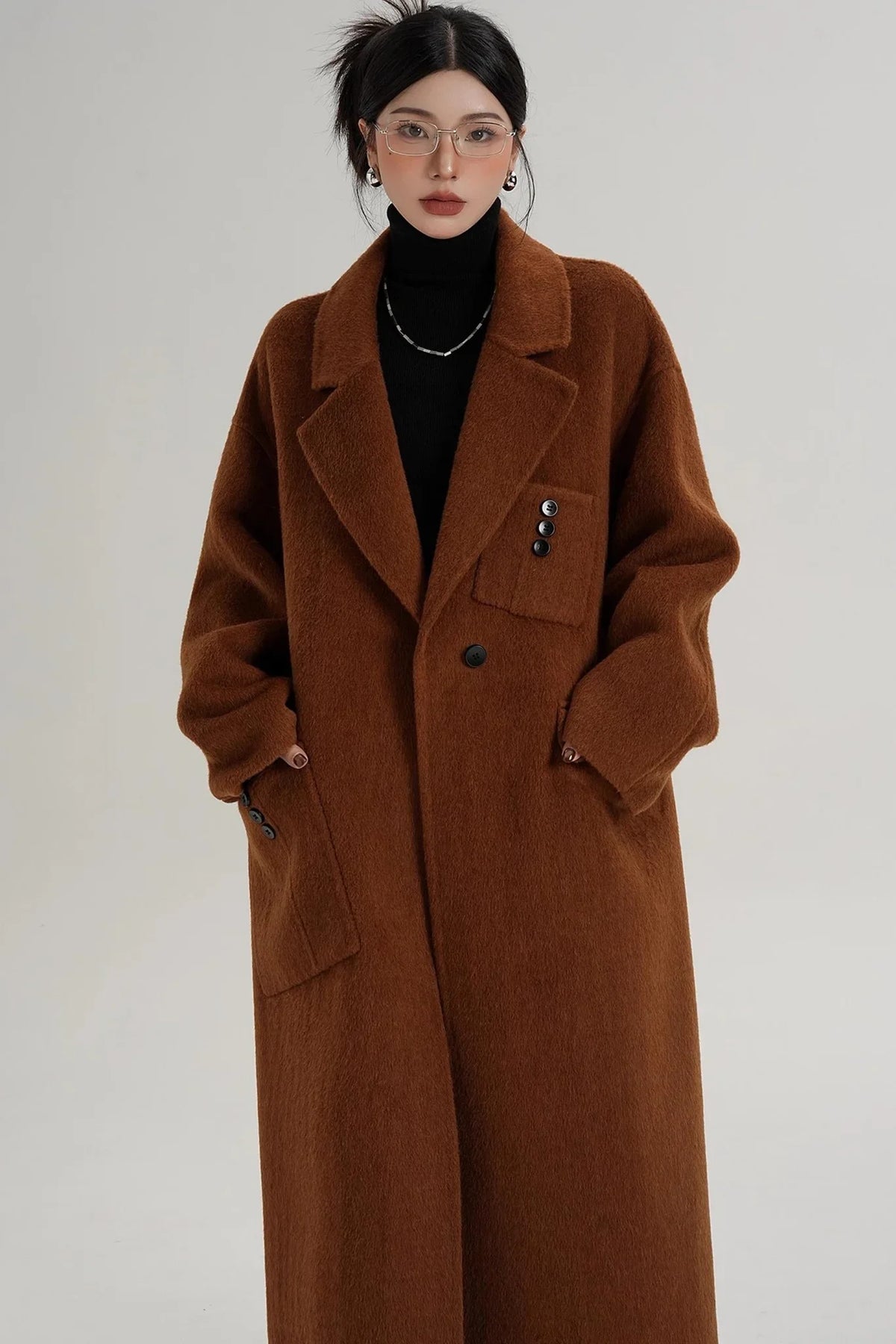 Pocket Design Wool Coat