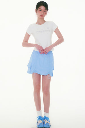 Pockets Halter Neck Work Skirt