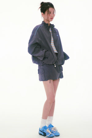 Pockets Halter Neck Work Skirt