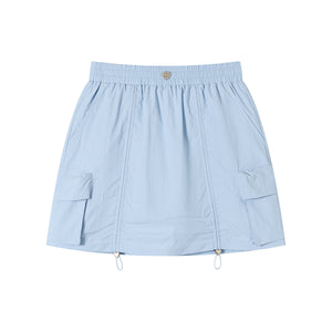 Pockets Halter Neck Work Skirt