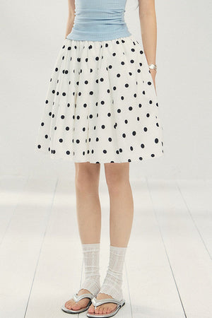 Polka Dot A-Line Skirt