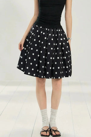 Polka Dot A-Line Skirt