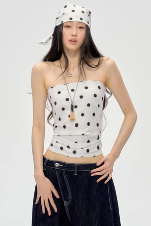 Polka Dot Bandeau Hoodie