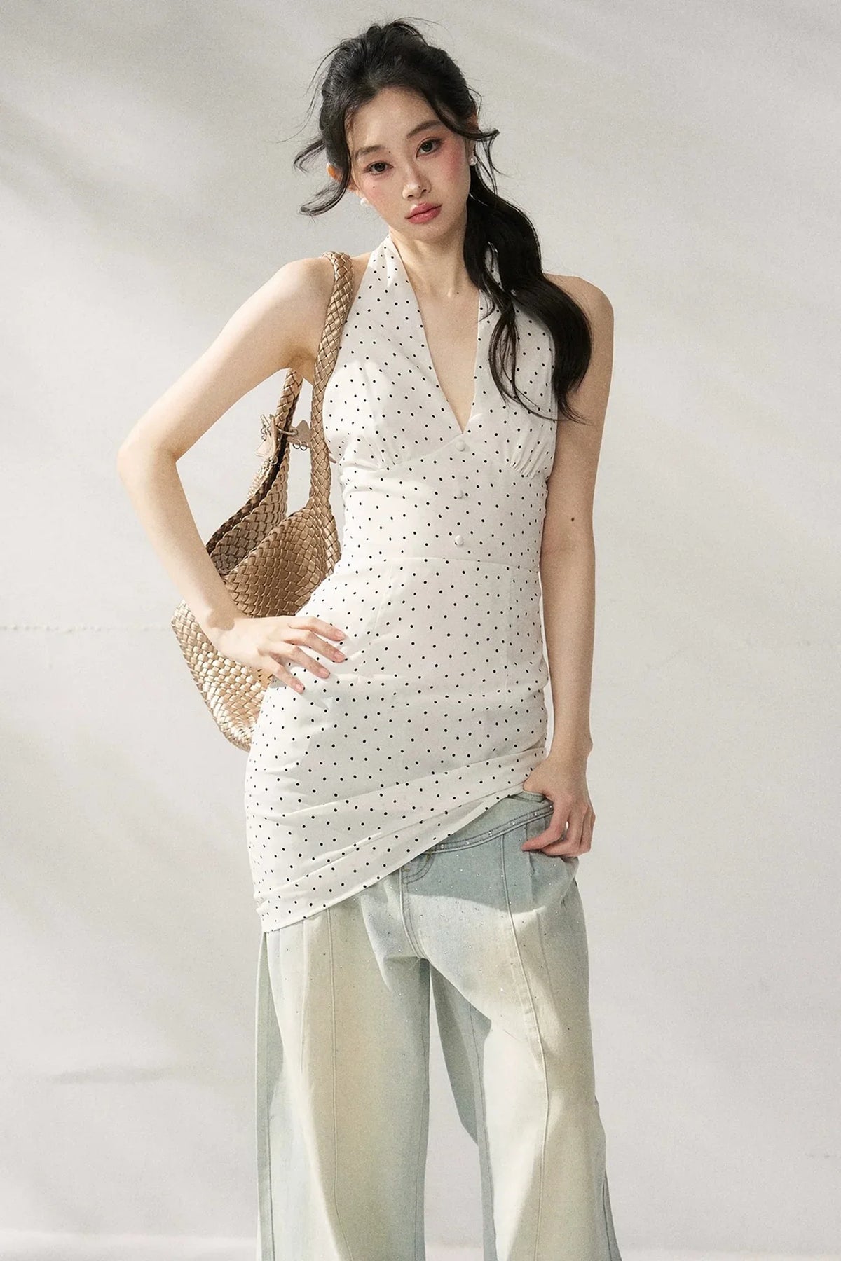 Polka Dot Bodycon Dress