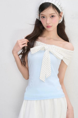 Polka Dot Bow Blouse