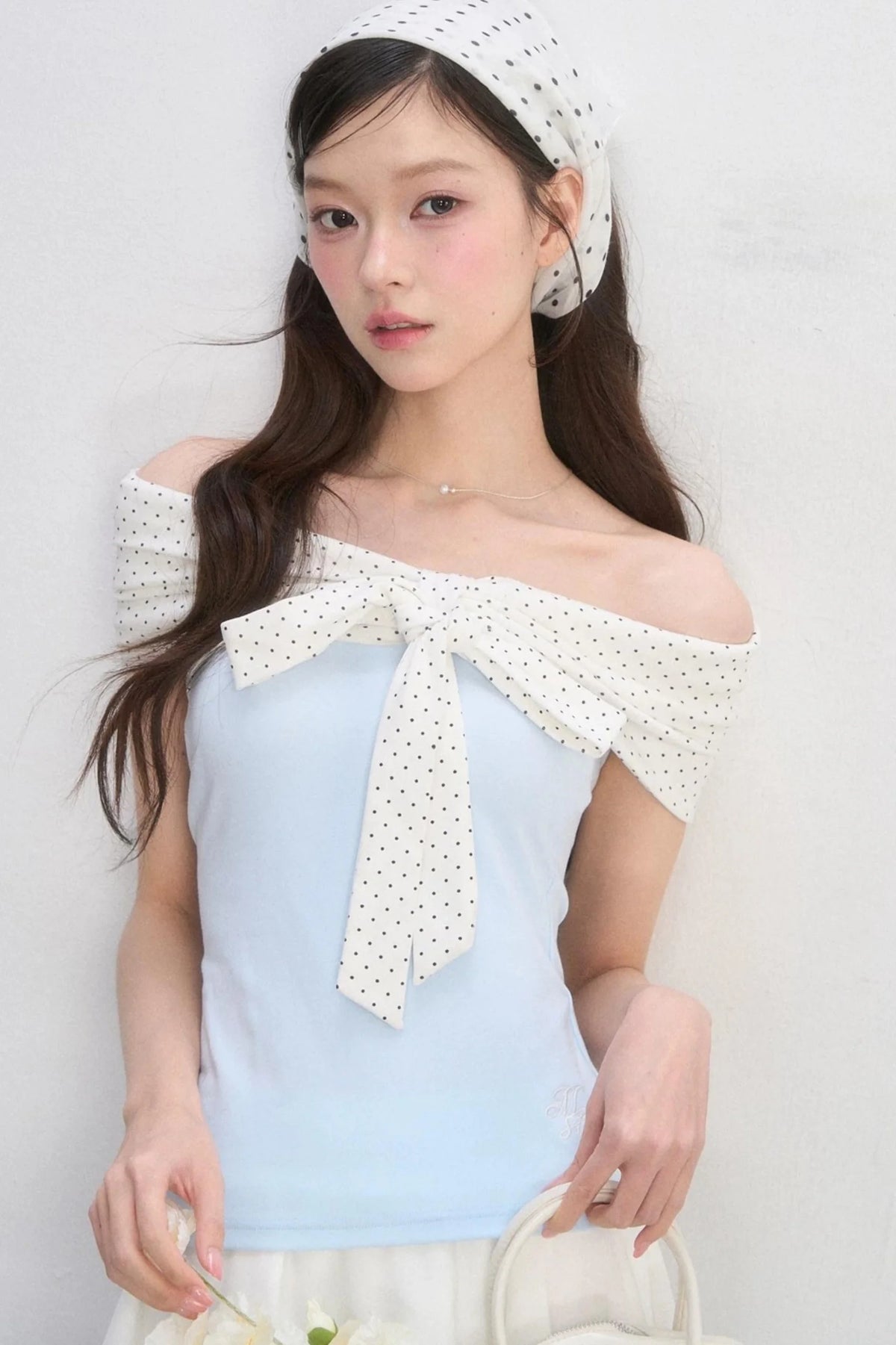 Polka Dot Bow Blouse
