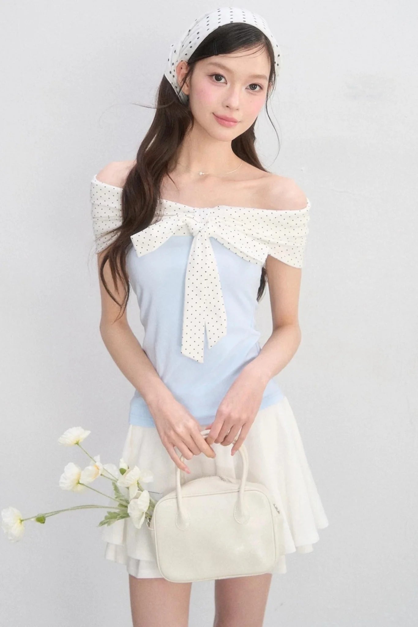 Polka Dot Bow Blouse