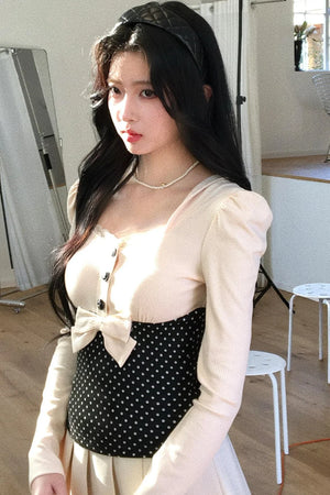 Polka Dot Bow Skirt Set-Up