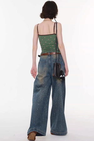 Polka Dot Cat Print Camisole