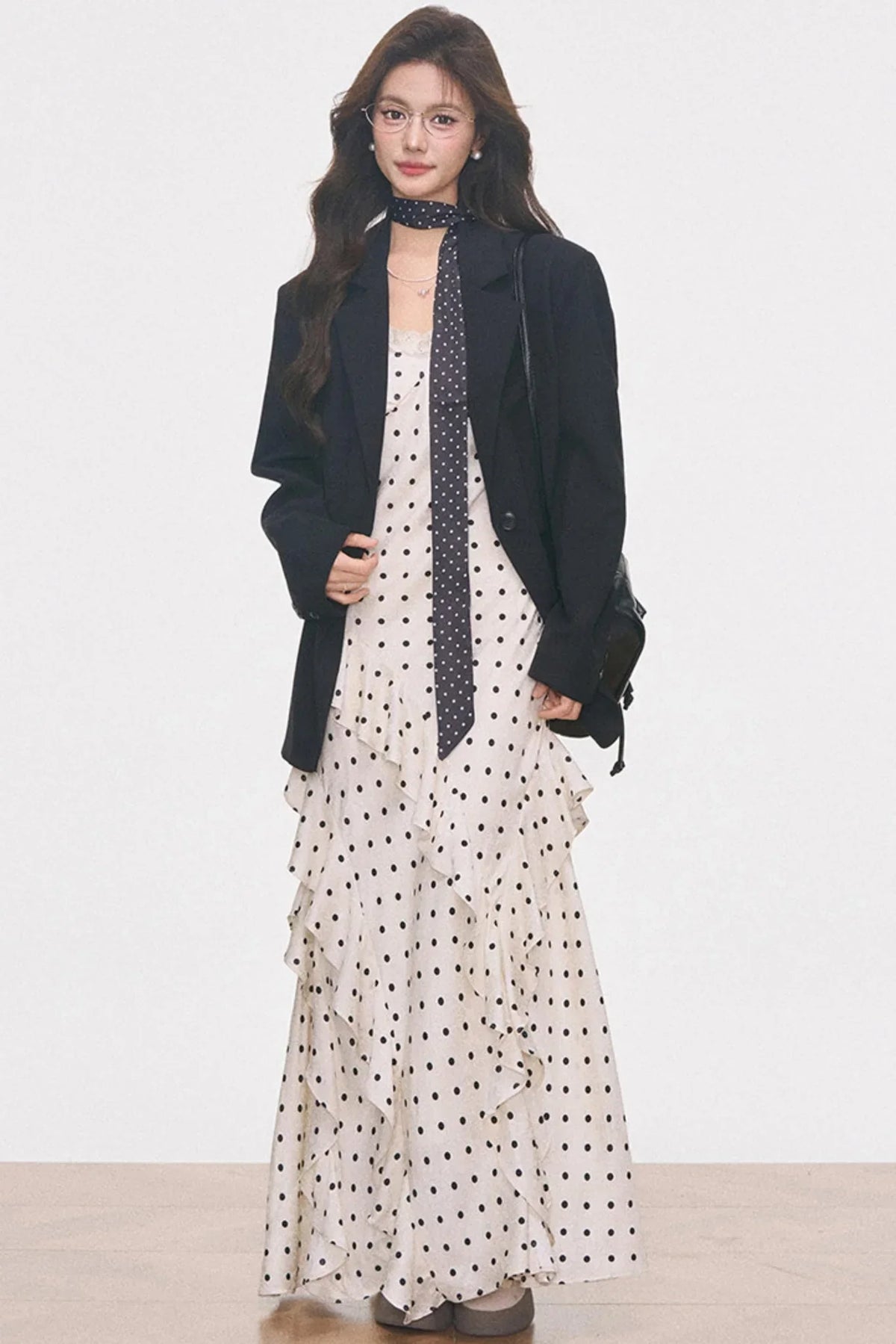 Polka Dot Commuter Dress Set-Up