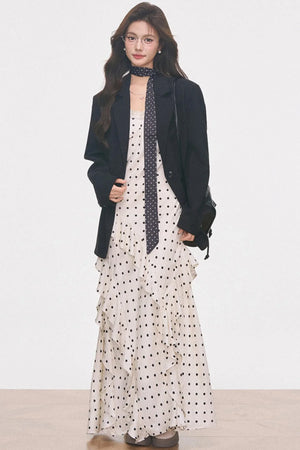 Polka Dot Commuter Dress Set-Up