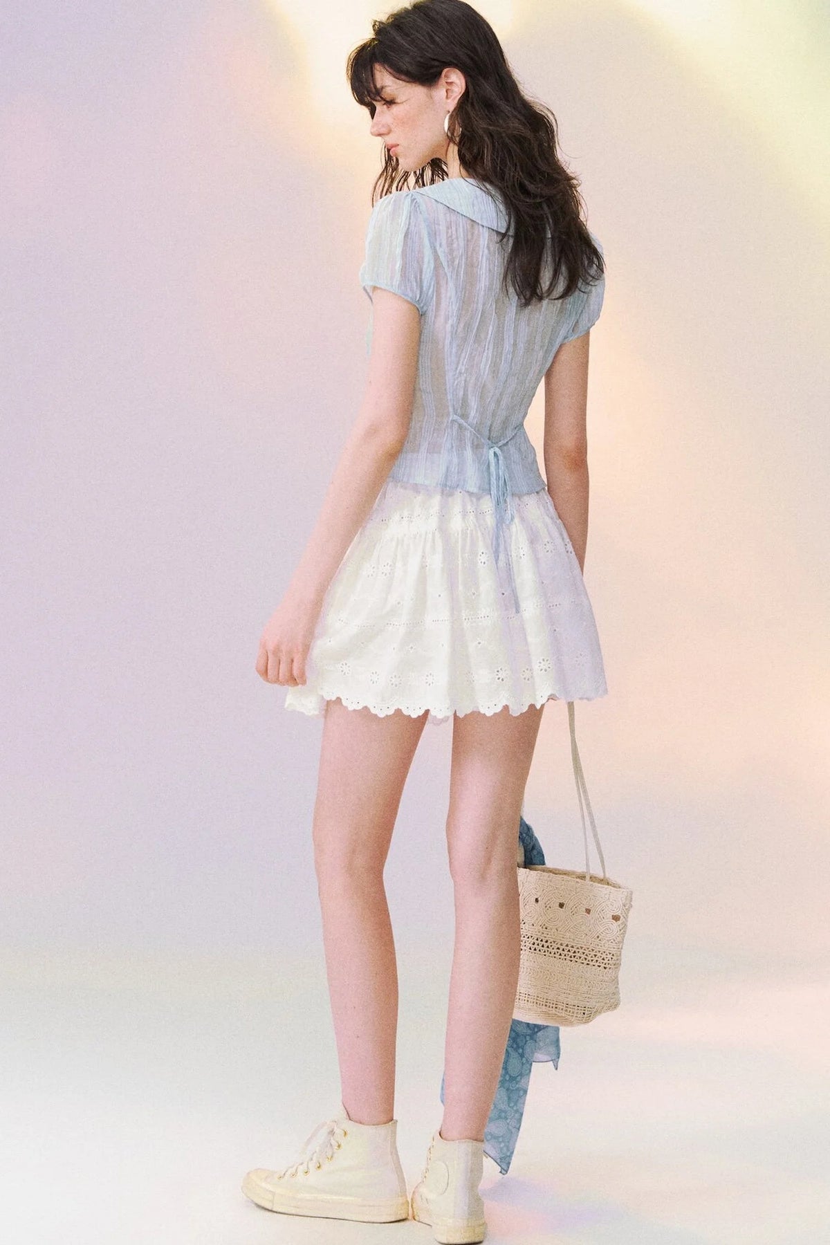 Polka Dot Doll Collar Shirt