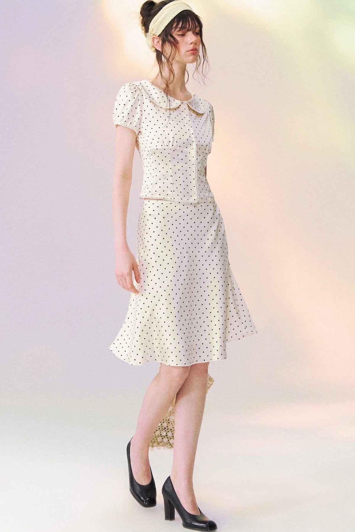 Polka Dot Doll Collar Shirt