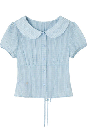 Polka Dot Doll Collar Shirt