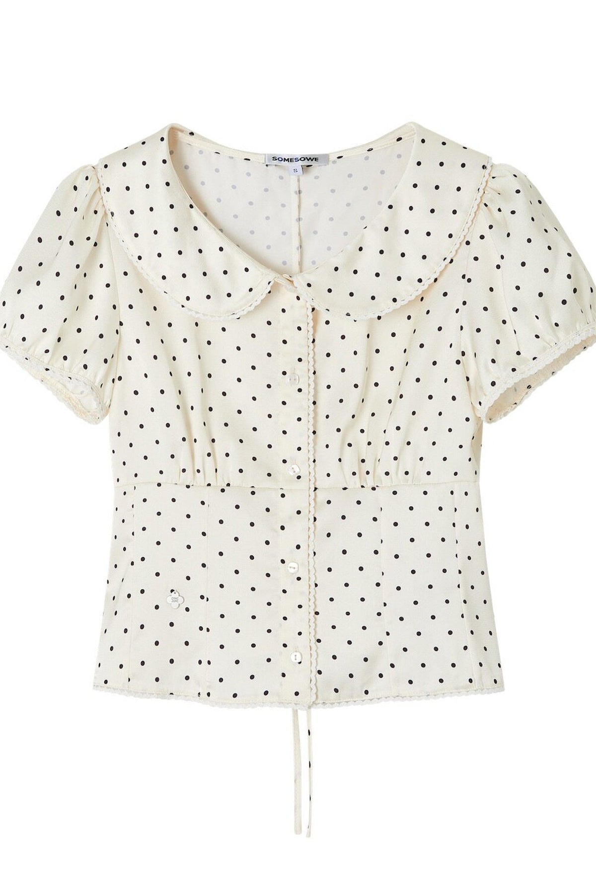 Polka Dot Doll Collar Shirt