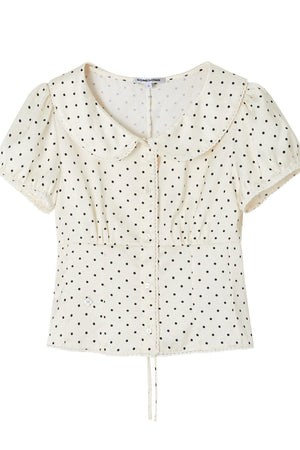 Polka Dot Doll Collar Shirt