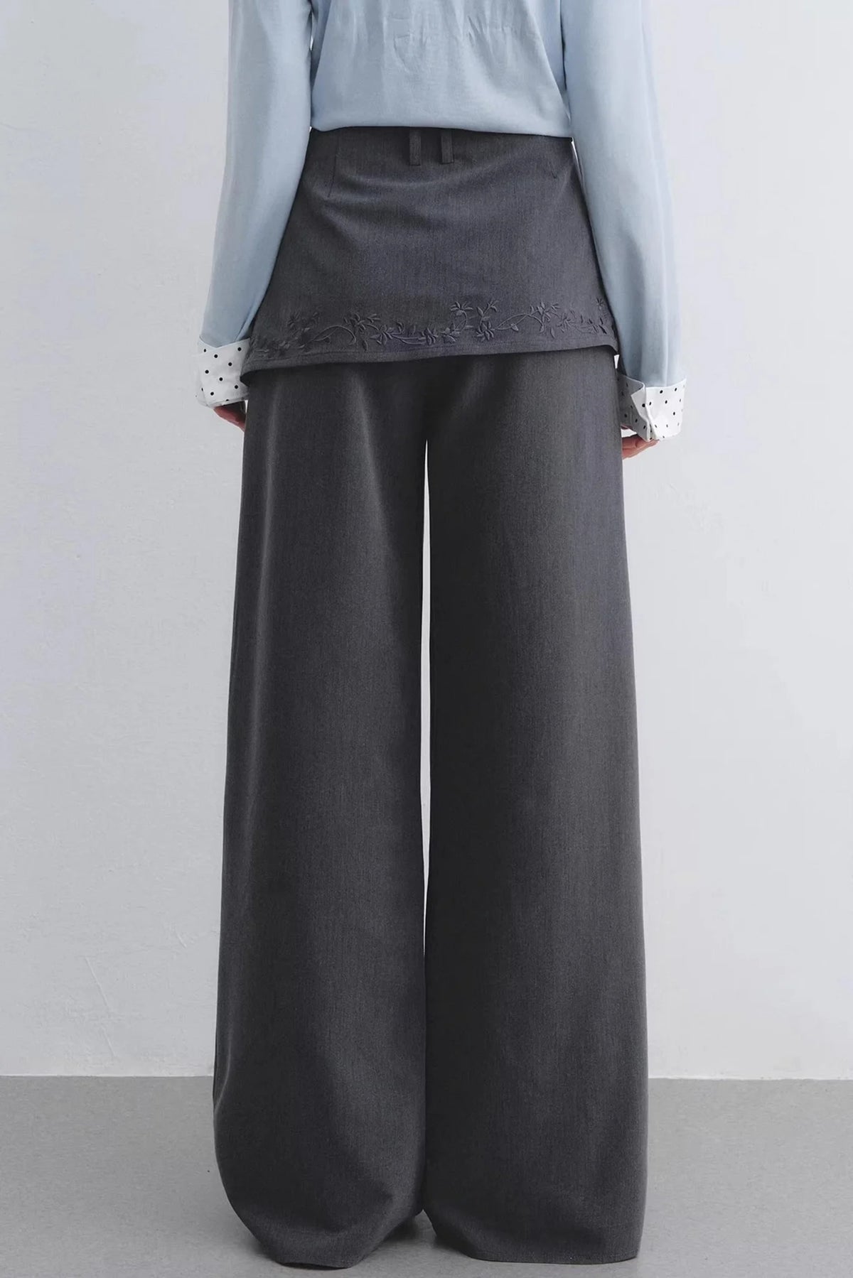 Polka Dot Embroidered Two-Piece Set-Up