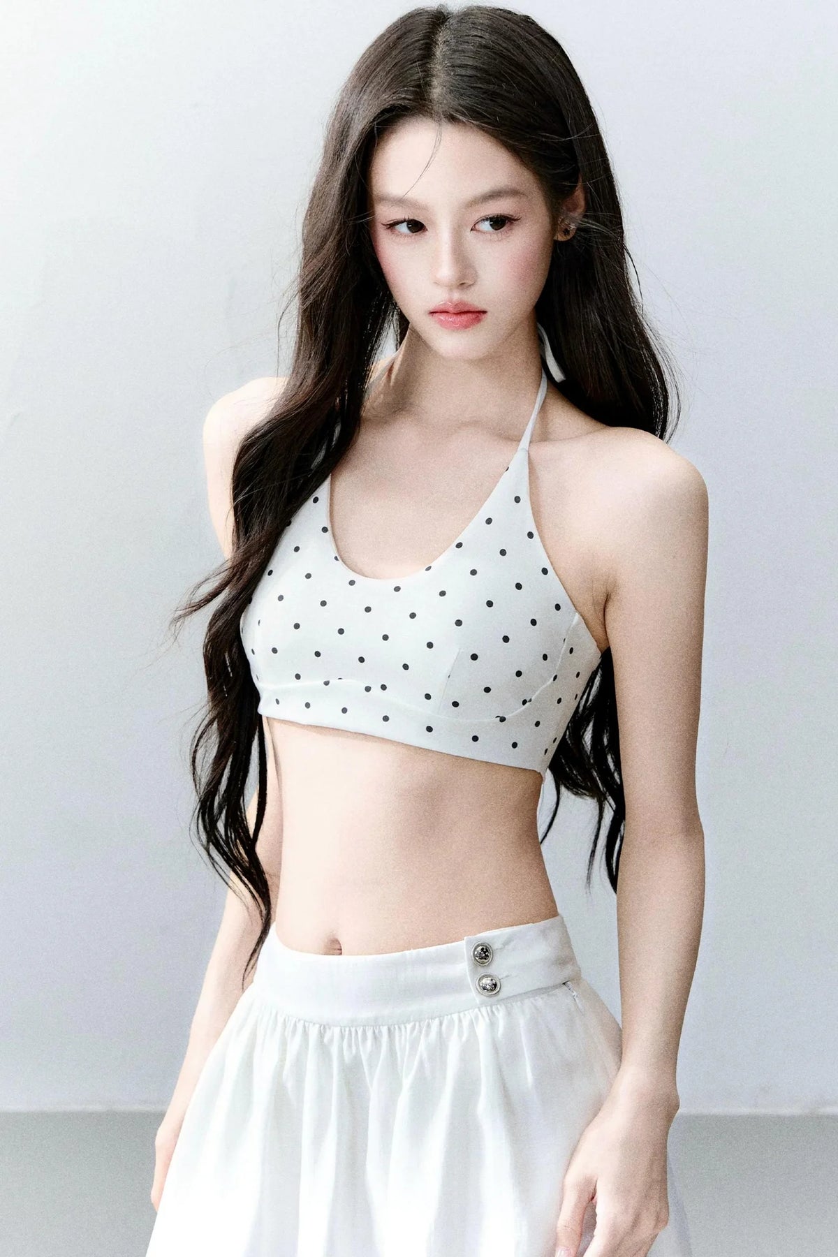 Polka Dot Halter Strap Bra