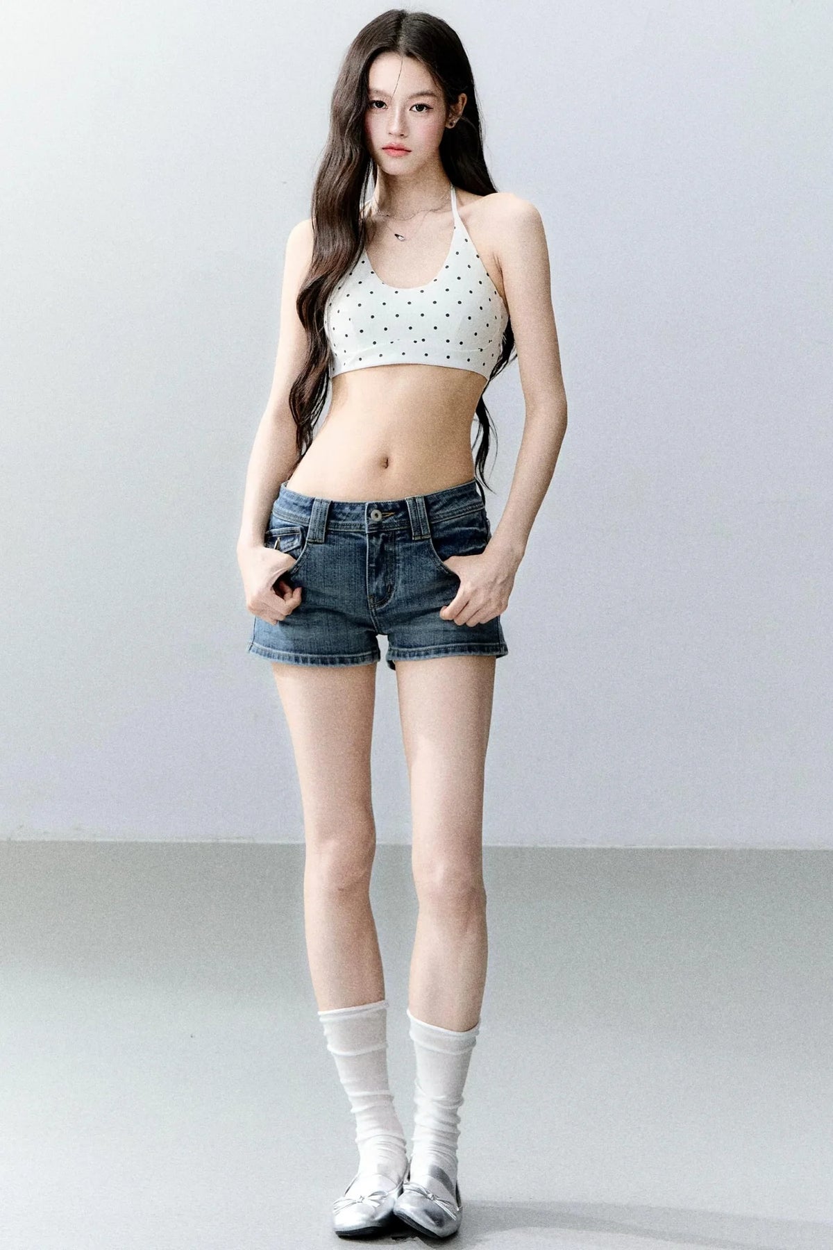 Polka Dot Halter Strap Bra