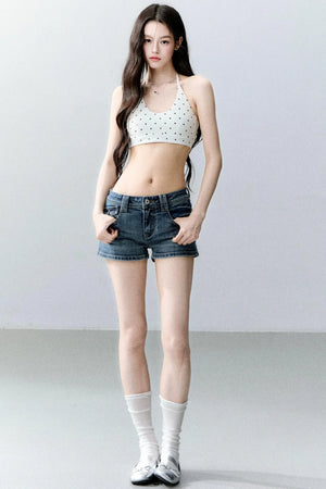 Polka Dot Halter Strap Bra